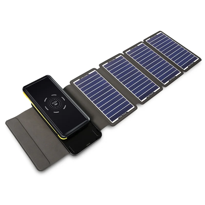 
Portable Wireless solar power bank solar charger 12000mah solar power for outdoor camping 