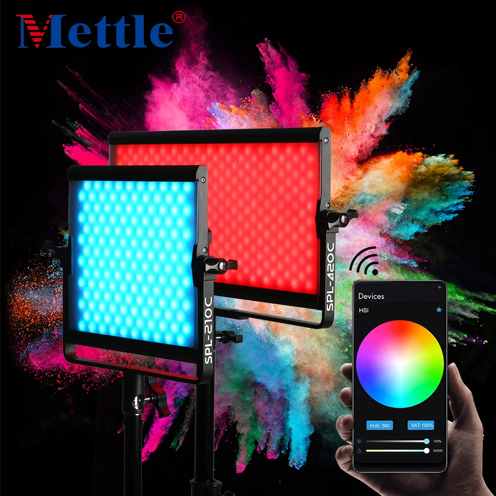 APP controlled camera RGBW LED studio video light photography