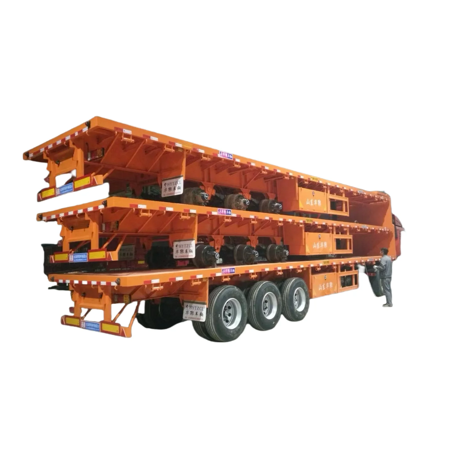 20/40 Ft 3-axis 4-axis high-quality Expandable Flatbed Container Dump Semi Trailer