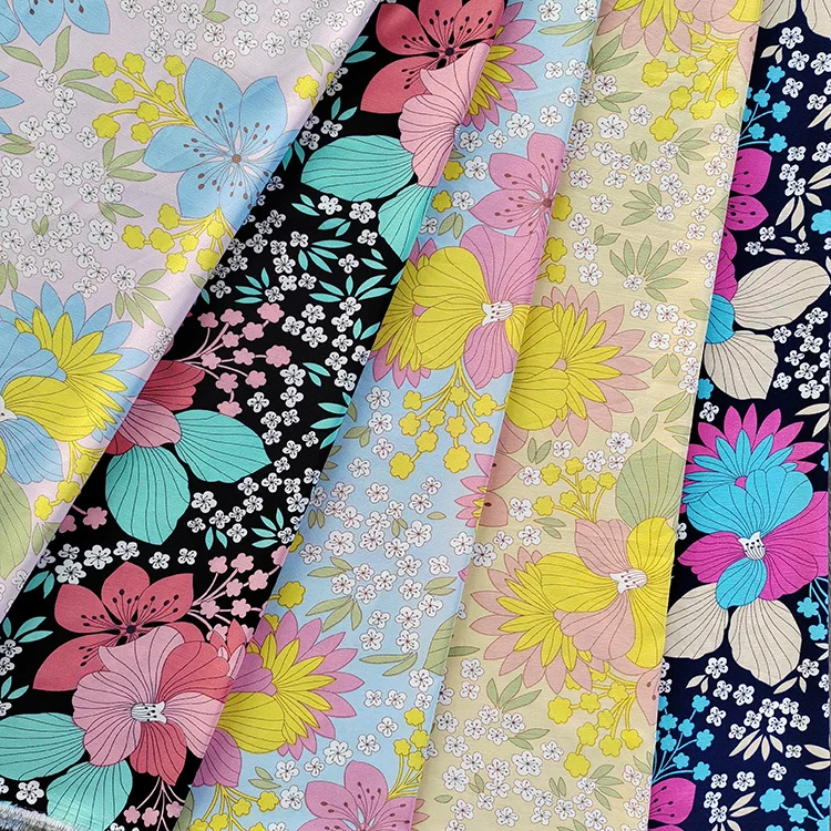 100% Polyester Stretch Plaid Velvet Fabric Printed Flowers Velvet Fabric Polyester Spandex Stock Lot