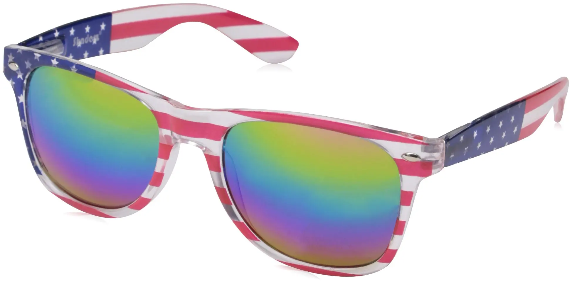 4th of July Gift Custom Logo American USA Flag Patriotic Sunglasses