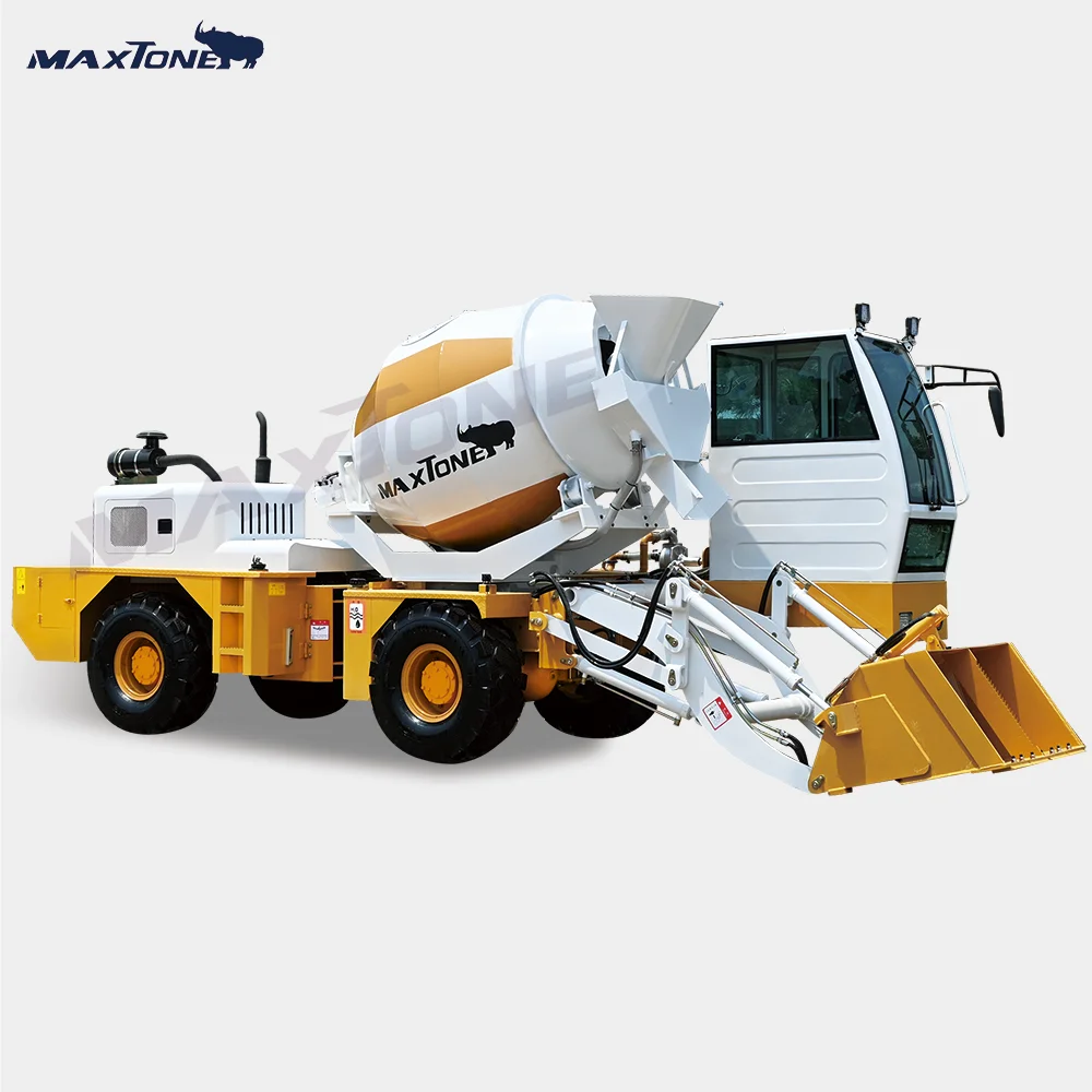 self loader mobile concrete mixer truck 1.6 cubic meter self loading concrete mixer auto feed mixer with loader 1.6m3