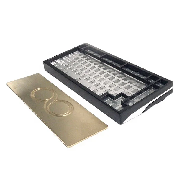 Fashion 65% mechanical diy keyboard case keyboard plate oem cnc keycaps aluminium keyboard case