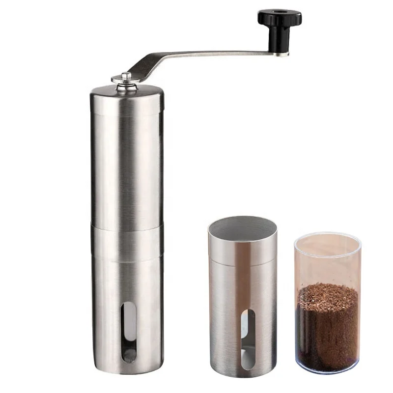 America Hot Selling Manual Mini Coffee Grinders Commercial Espresso Cafe Ceramic Burr Stainless Steel Hand Crank Coffee Grinder