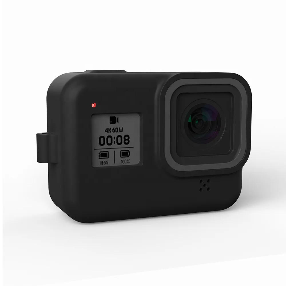 
4 Color Anti-fall Protective Case Body Silicone Case For Go Pros Hero8 Black Accessories 