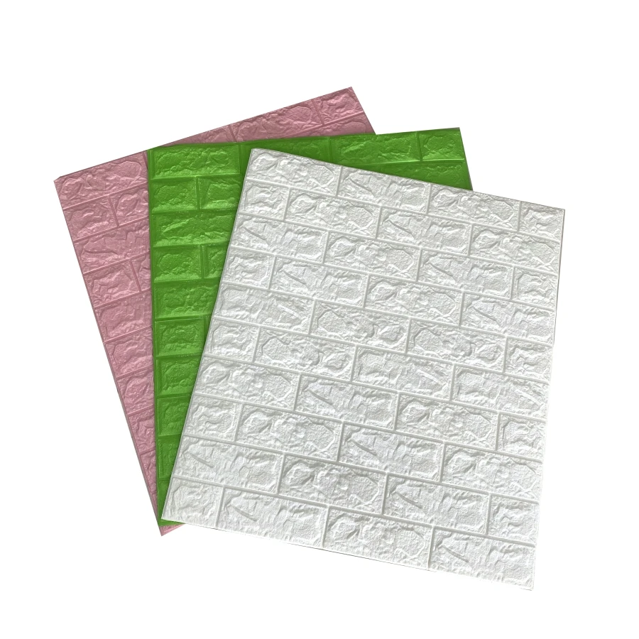 Colorful economical brickwork 77*70cm 3mm thickness waterproof XPE foam wall panel 3d wallpaper for wall decoration