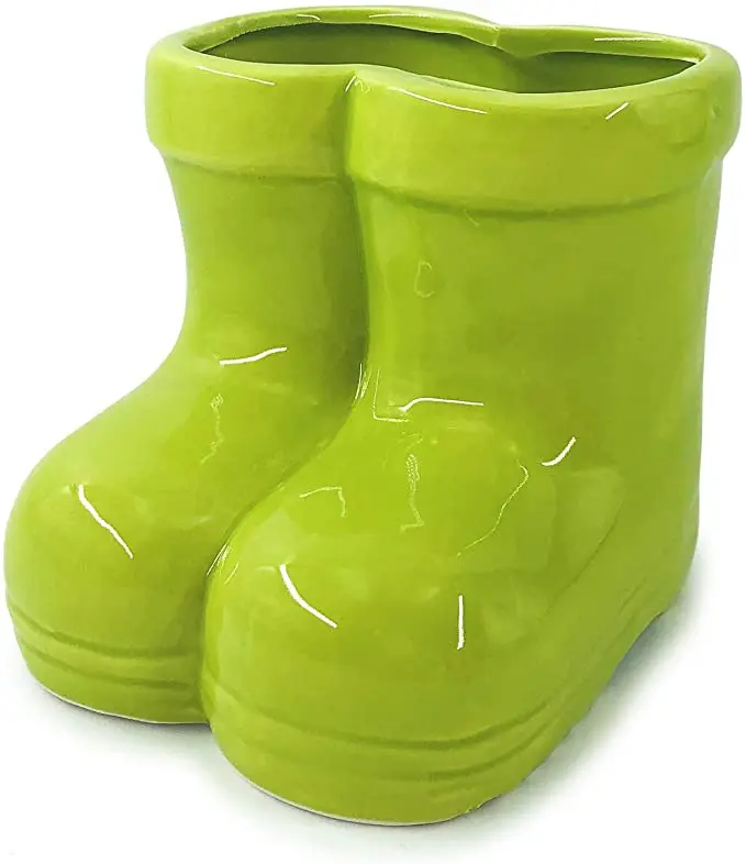 Зеленый цвет, глазурованный цветочный горшок для растений, дешевый керамический садовый горшок оптом