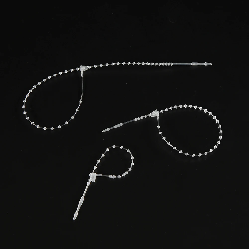 Factory Wholesale 3 Inch Bead Type Hand Piercing Needle Plastic Ring Lock Pin For Clothing Label Safety Bead Ring Pin