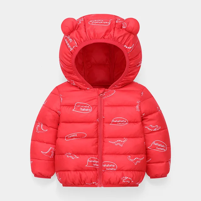 Winter new style teenager boys and girls cartoon down padded jacket children quilted jacket bear ear design cute warm down coat