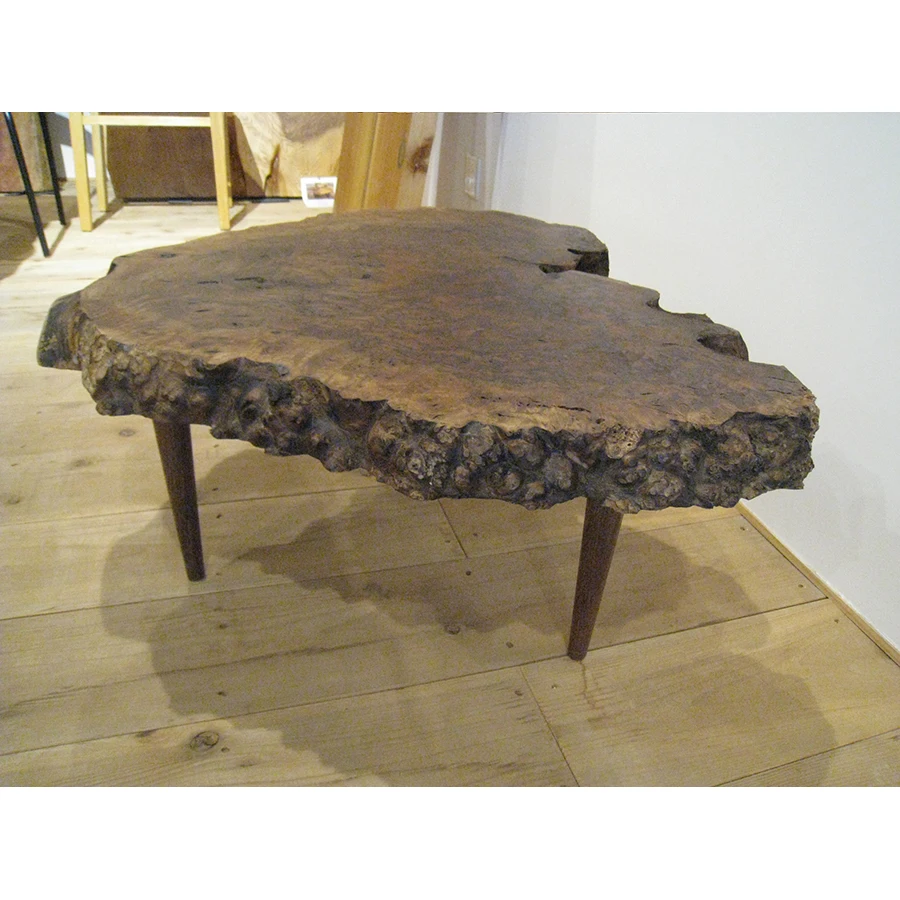 
Japanese bedroom furniture wooden round dining low table with original shape 