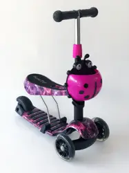 2021 Wholesale multifunction kids safety colorfull scooter LED Flashing PU Wheels toddler kick scooter