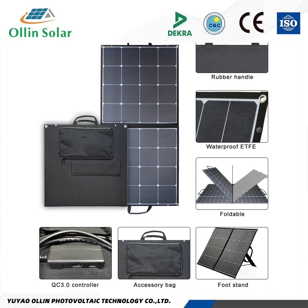 400W Portable Solar Panel Foldable & Durable Waterproof IP68 For Outdoor Adventures Foldable Solar Panel ETFE CA-1020