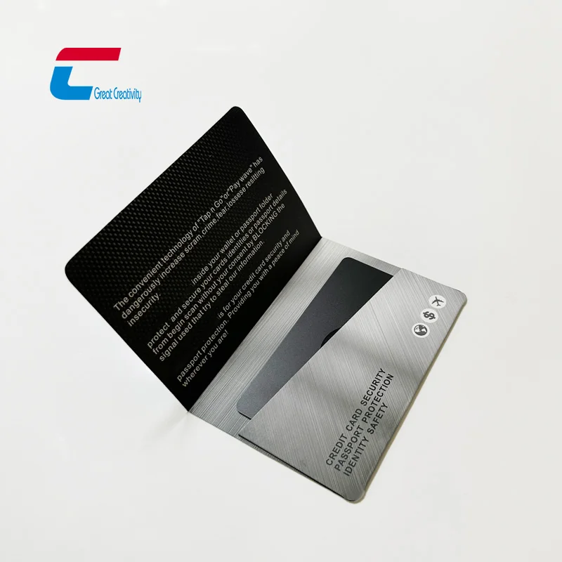 Customized card holder luxury packaging nfc card sleeves protector