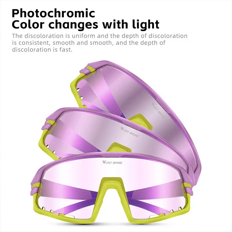 Фотохромные очки в большой оправе для езды на Западном велосипеде удобные легкие высокой четкости подходящие близорукости