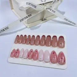 New arrival Artificial Nails Short With Glue Pure Gel Nail Press On Btartbox Handmade Press On Nails