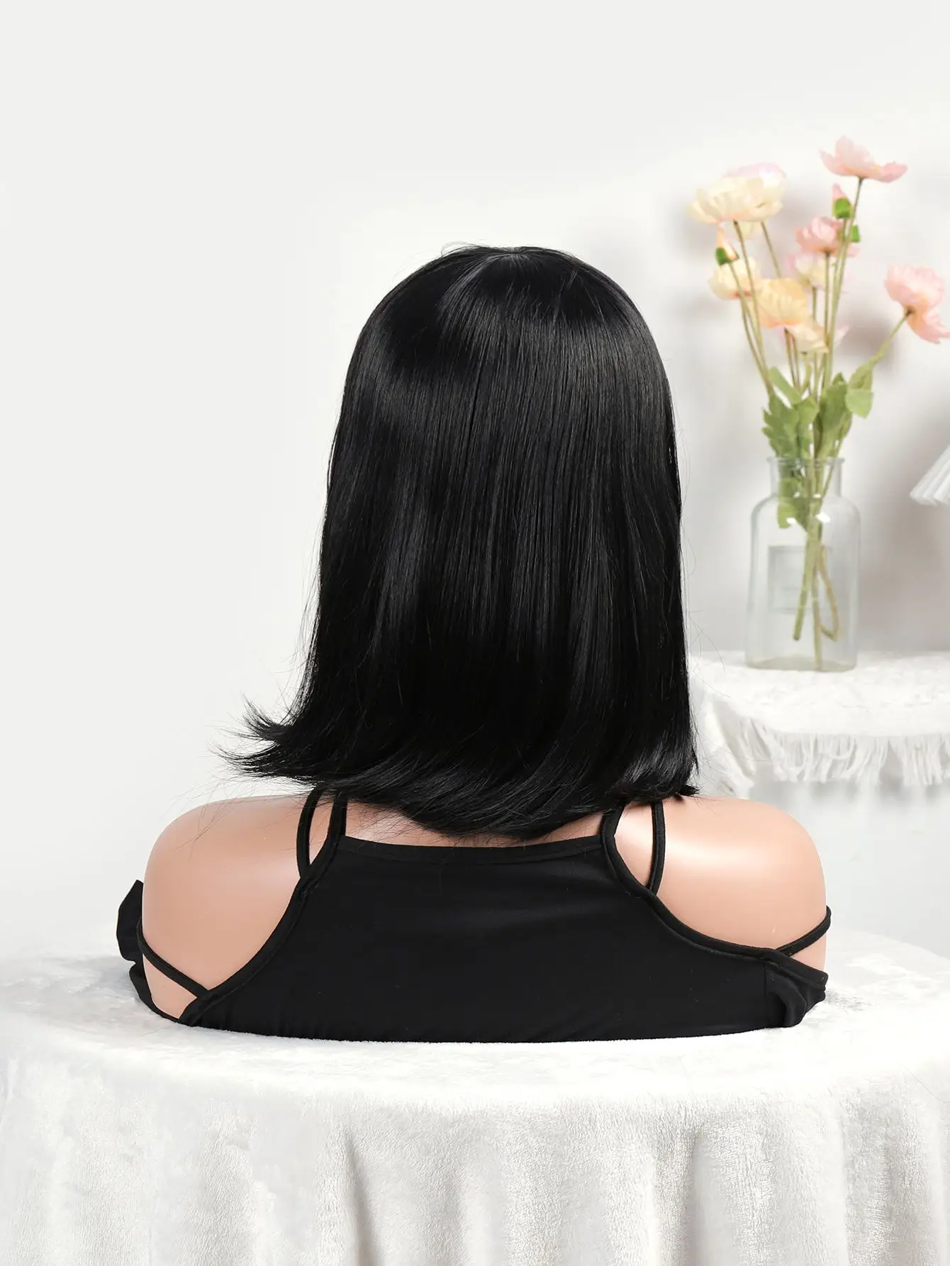 Foreign trade wig Europe and America wig female chemical fiber front lace wig high temperature silk head set factory direct sale
