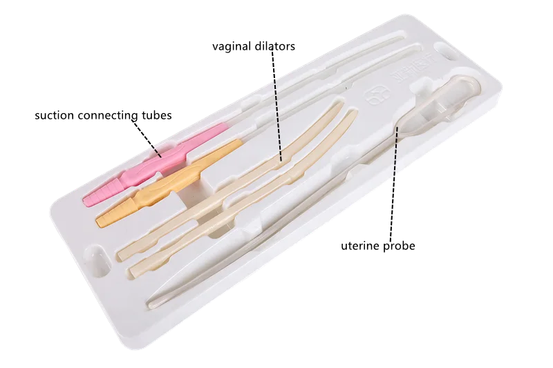 Disposable uterus tissue suction connecting tube set
