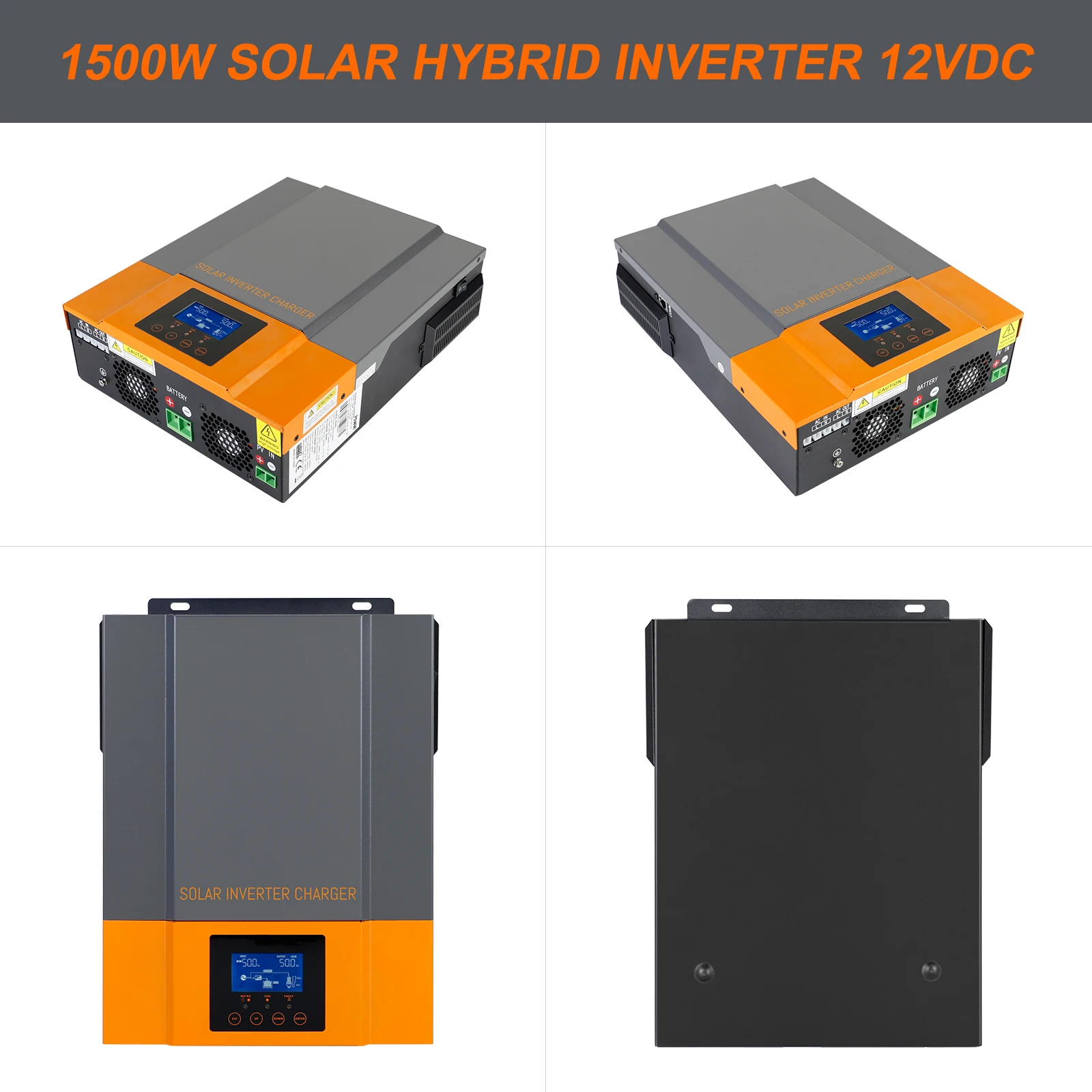 PowMr In Stock 2KVA 1.6KW High frequency 12V Hybrid Solar Inverter 220V Off-grid Inverter