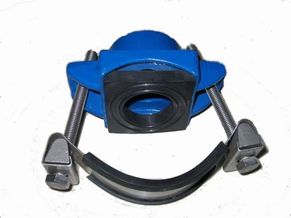 China Factory Ductile-Stainless Steel Band Saddle Clamp for PVC/PE/PPR Pipe