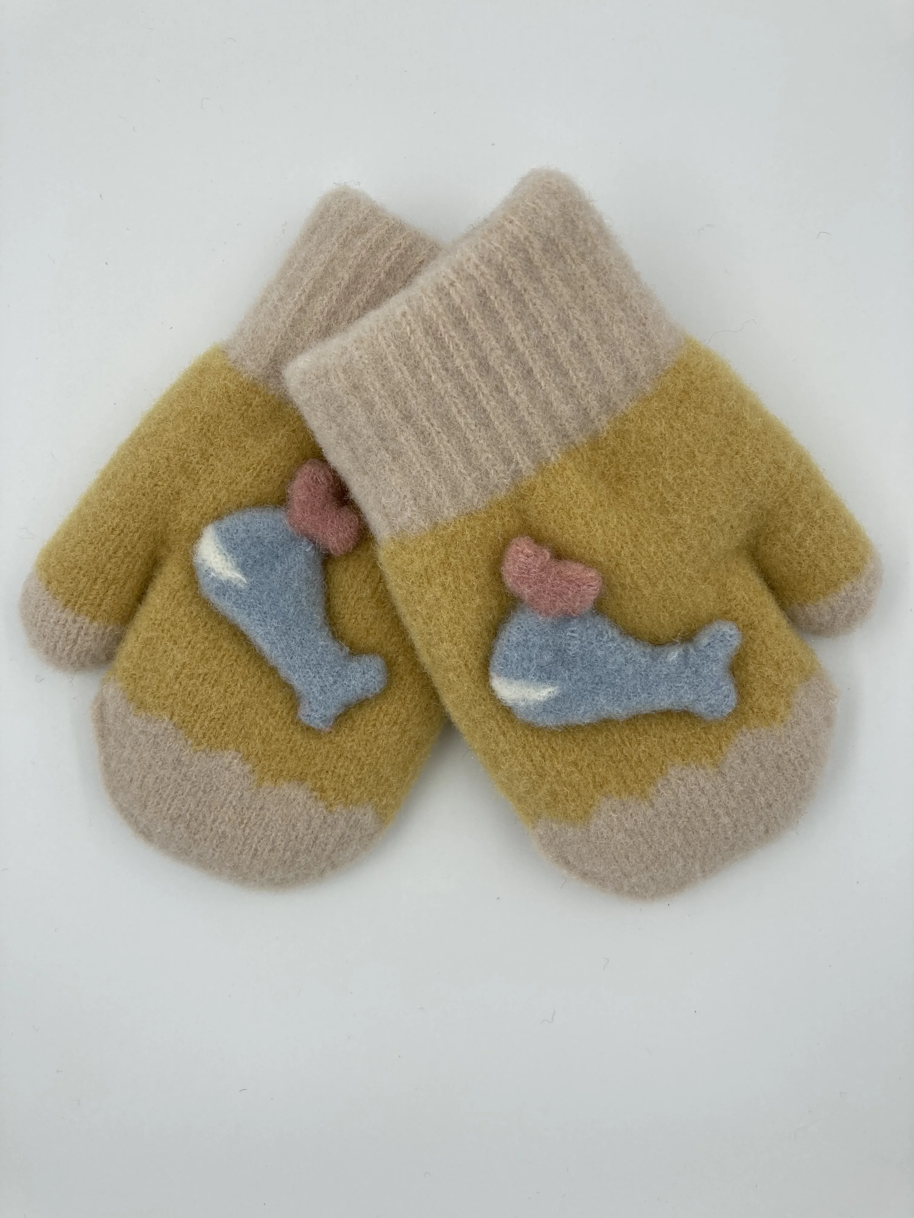 Wholesale Colourful Warm Soft Yarn Knitted  Winter Gloves Kid Mitten