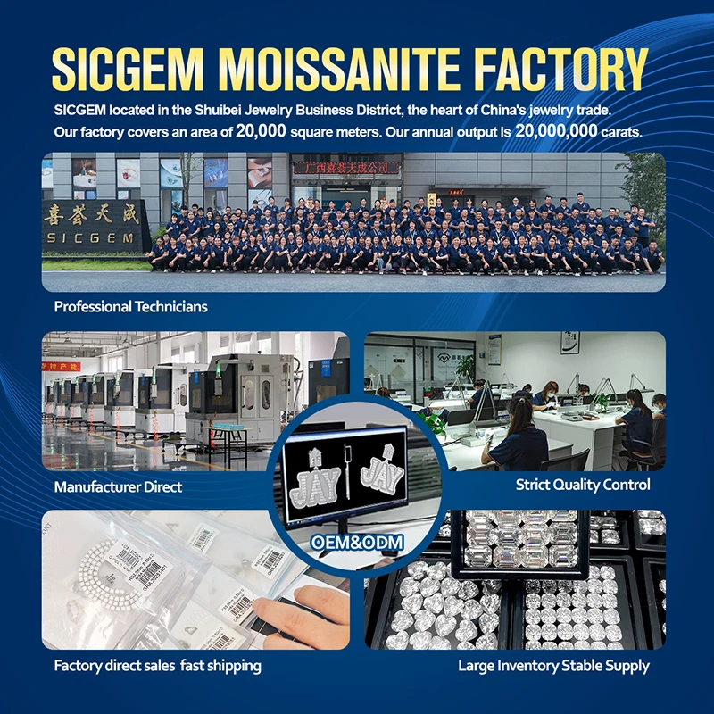 SICGEM Moissanites Factory 1.5 Carat Trillion Cut D EF VVS GRA Loose Moissanite For Ring Making