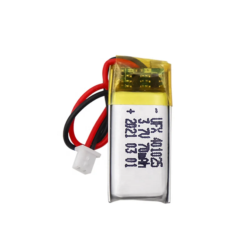 3.7V 70mAh rechargeable 401020 401025 Small lipo battery for consumer electronics