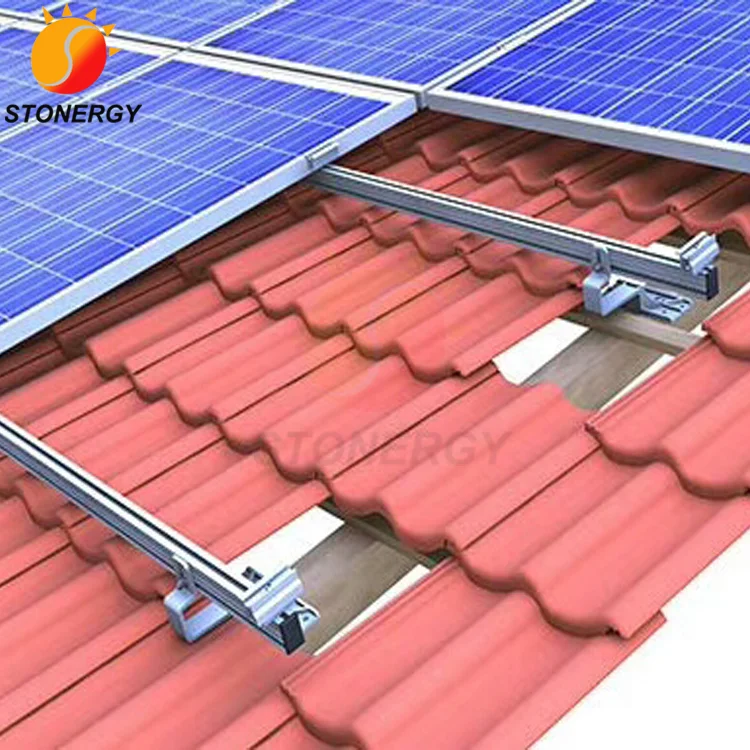 Легкий кронштейн PV для плоской плитки на крыше vs решение монтажа солнечной батареи Комплект