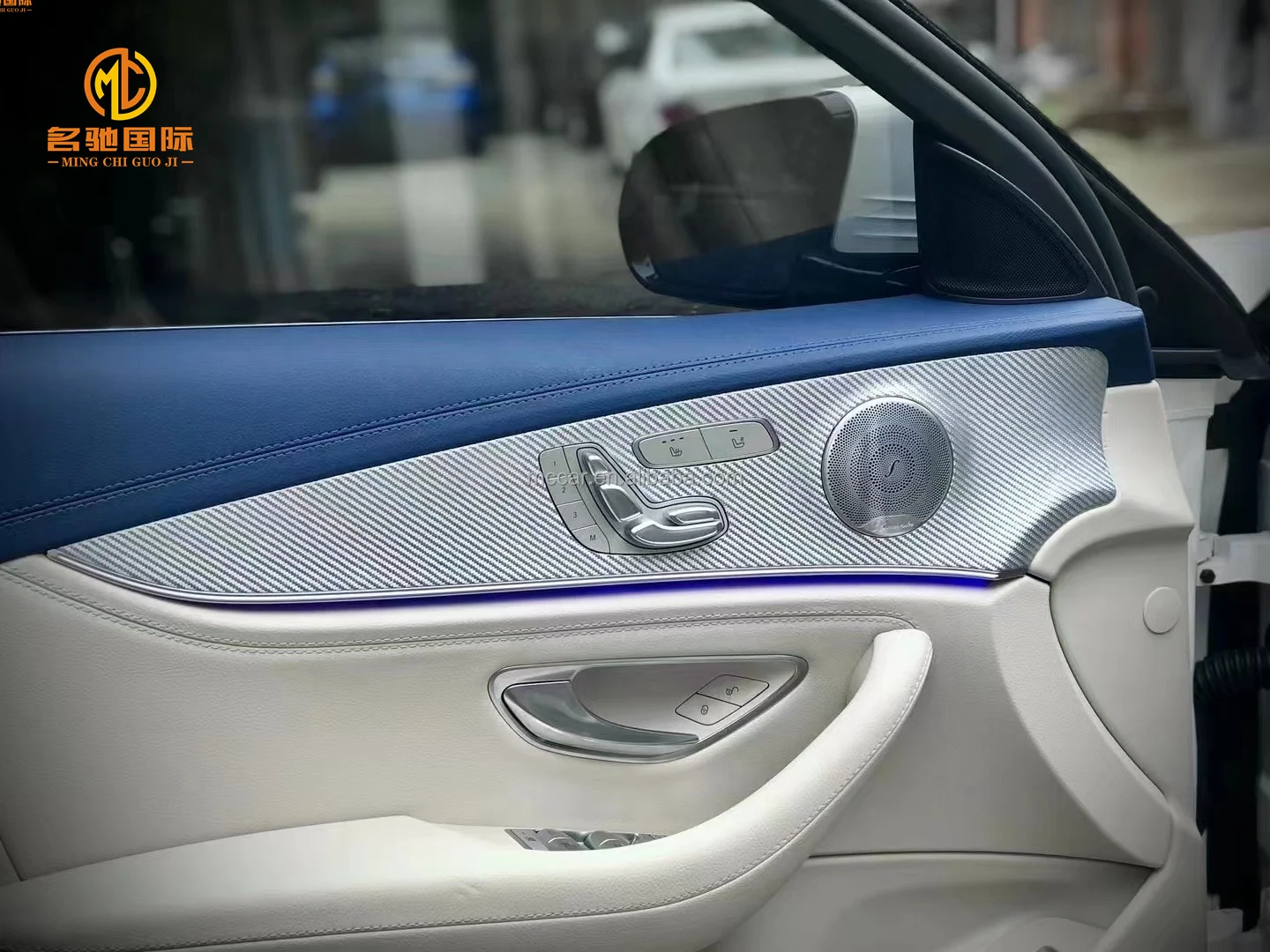 W213 Silver Carbon Fiber Interior for Mercedes Benz E300 E400 E63 W213 Automotive Interior