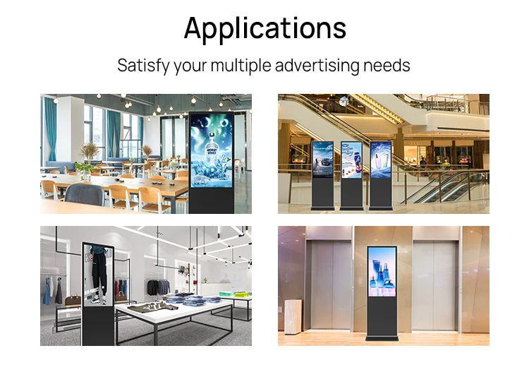Напольный наружный и внутренний электронный Тотем киоск 32/43/49/55 дюйма, сенсорный экран, цифровая вывеска и ЖК-дисплей для рекламы