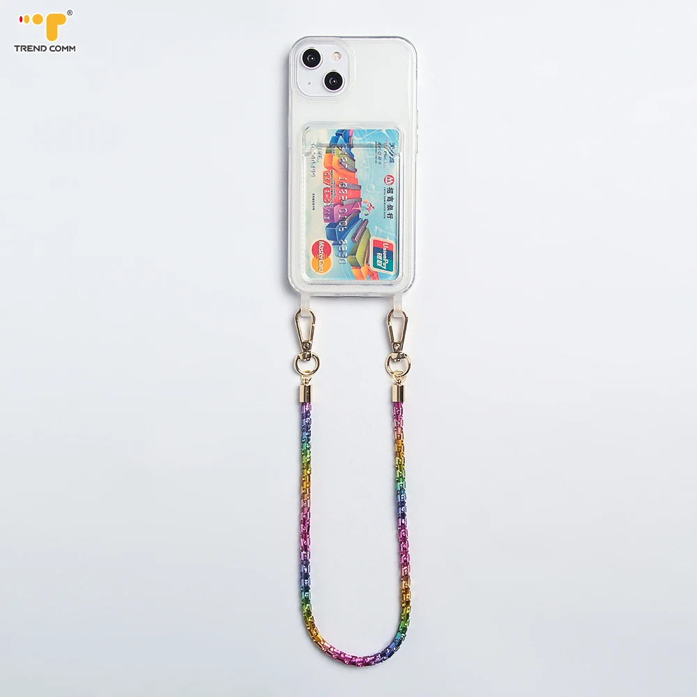 Factory 2023 DIY Colorful Crystal Pearl Beads Flower Women Mobile Phone Chain Cellphone Strap Holder Bead Mobile Chain Lanyard