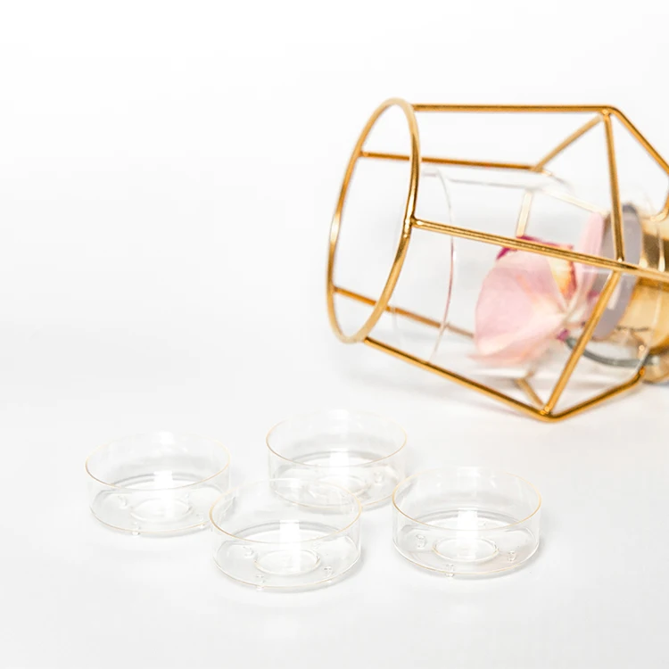 round shape clear pc polycarbonate candle containers