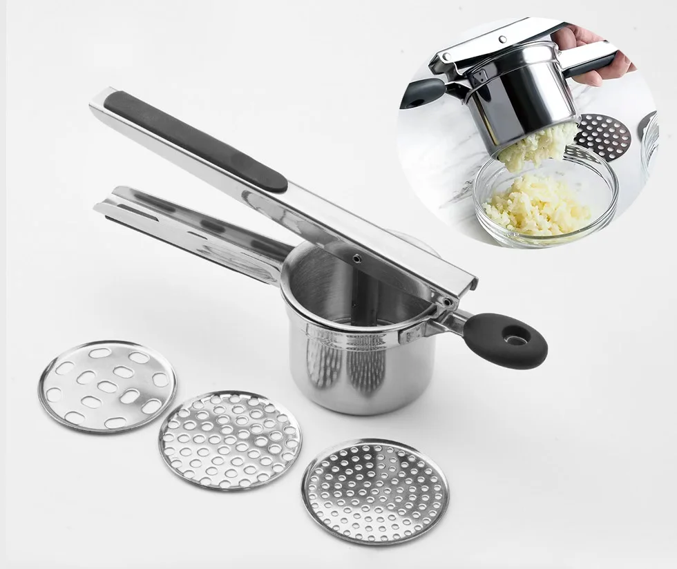 Картофельная машинка с 3 сменными тонкими дисками картофельное пюре из нержавеющей стали для детского питания