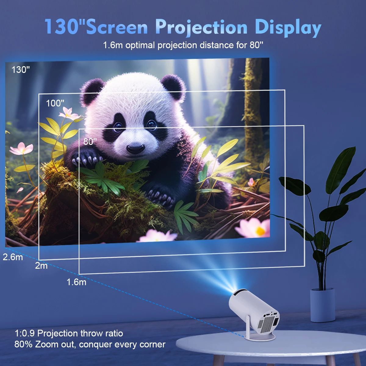 HY300 Pro 3D умный проектор лидер продаж Full Hd Android Dlp Proyector 11 4k Wi-Fi 500g LED