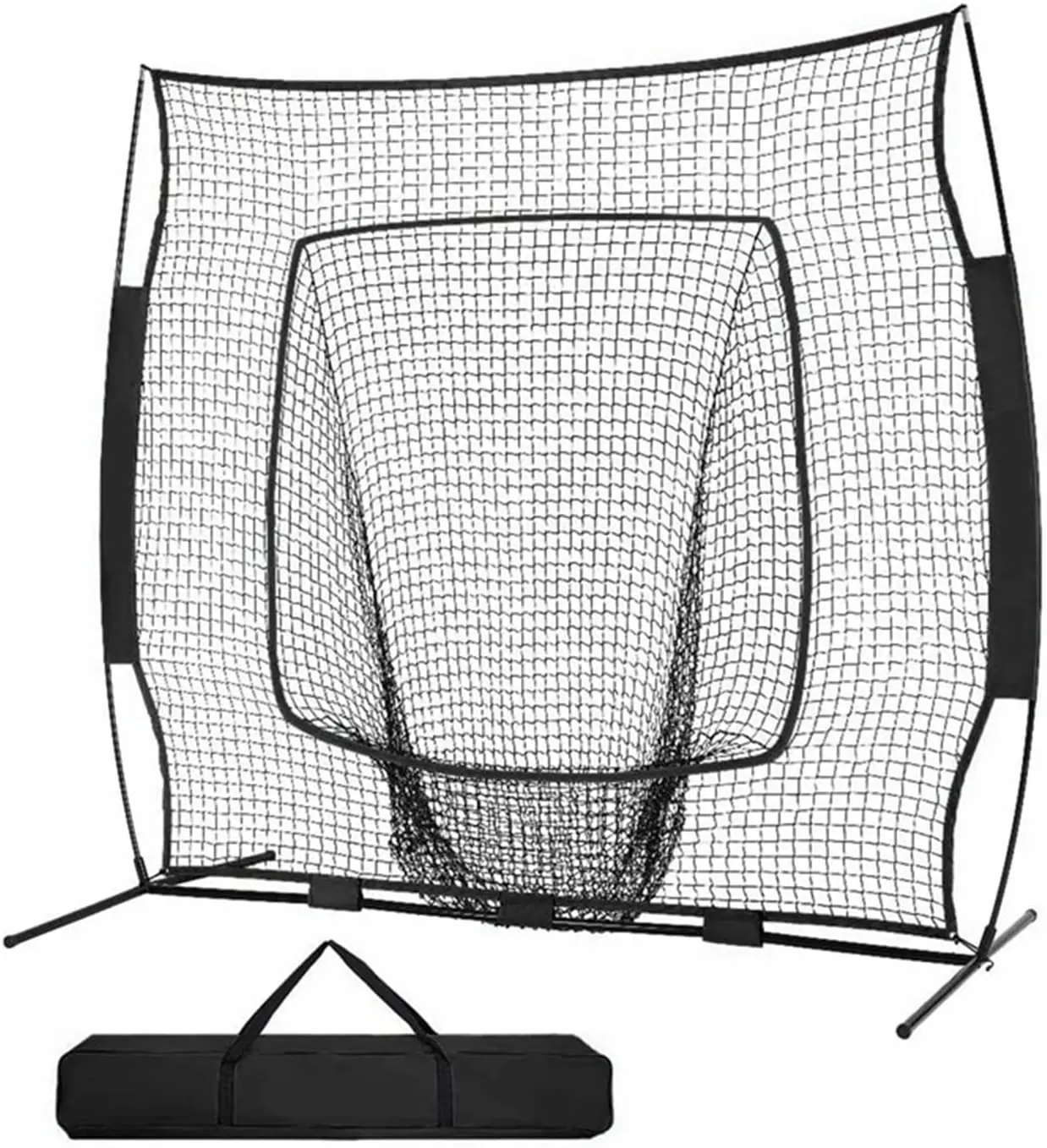 Portable Baseball & Softball Training Equipment Practice Net Hitting Pitching Batting Training Net with Carry Bag