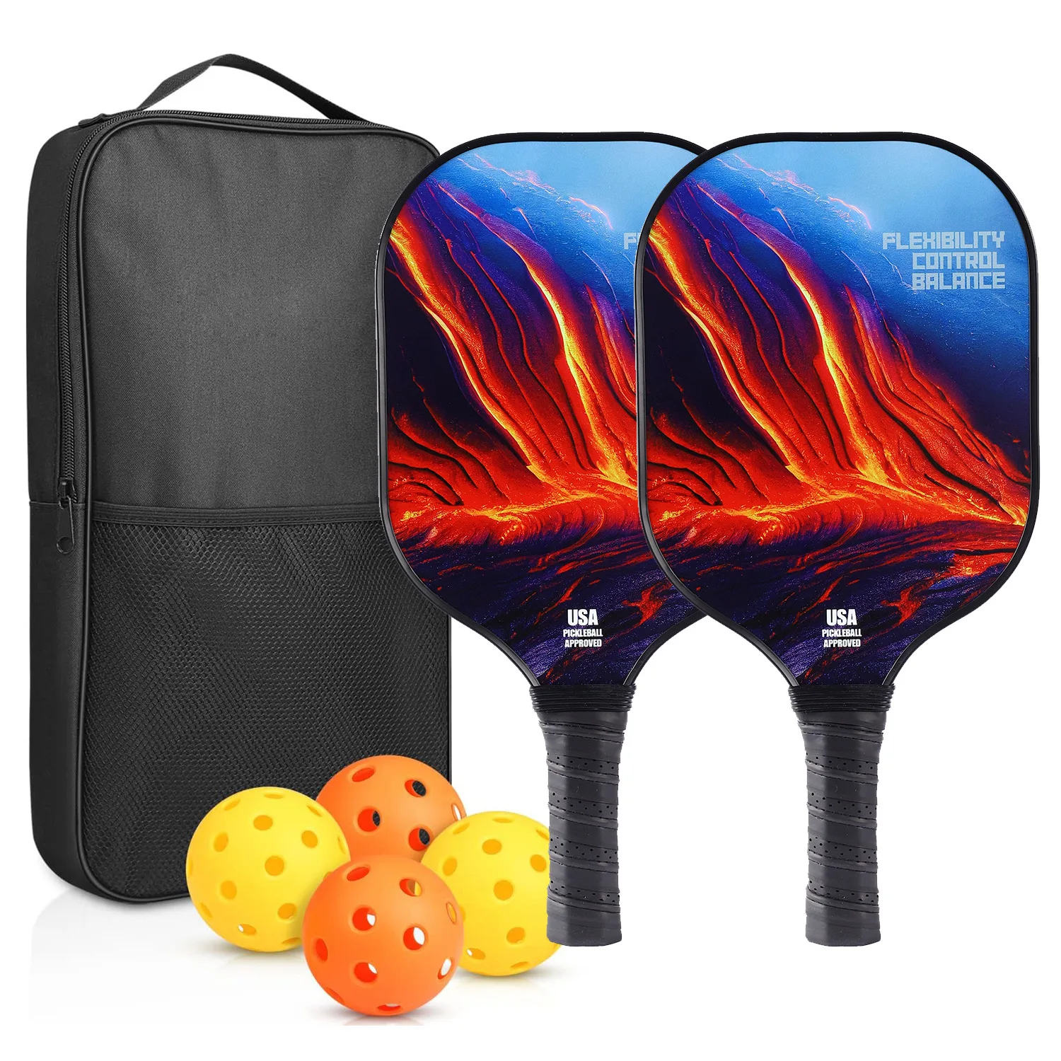 OEM Custom Design Pickleball Paddle with Bag Carbon Fiber 3K T700 Plastic 3K T700 Materials USAPA Certified for Outdoor Sports