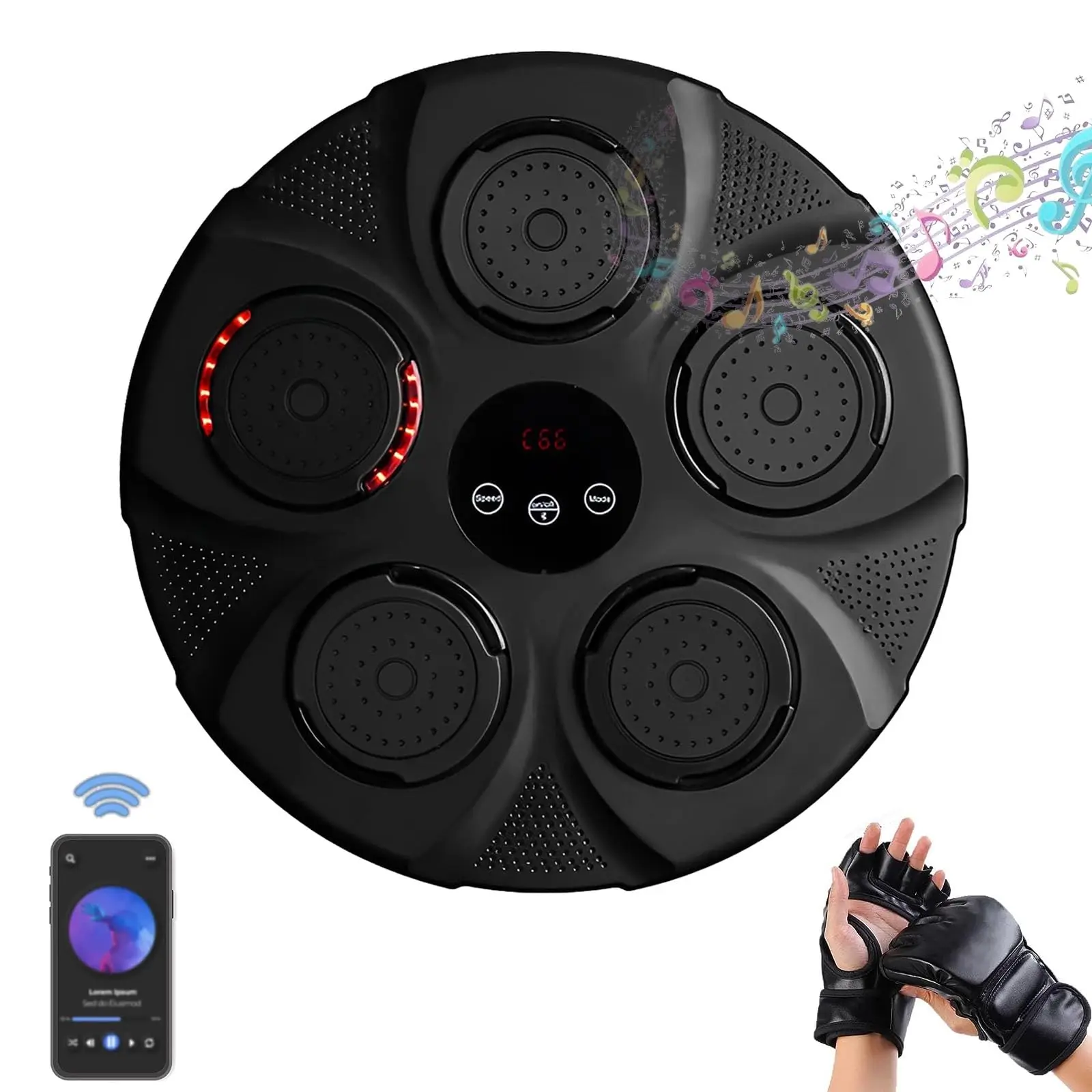 LED punching light effects boxing arcade machine bluetooth connectivity music boxing machine music electronic boxing machine