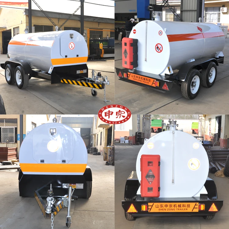 Factory wholesales supply 3 ton fuel diesel tanker trailer