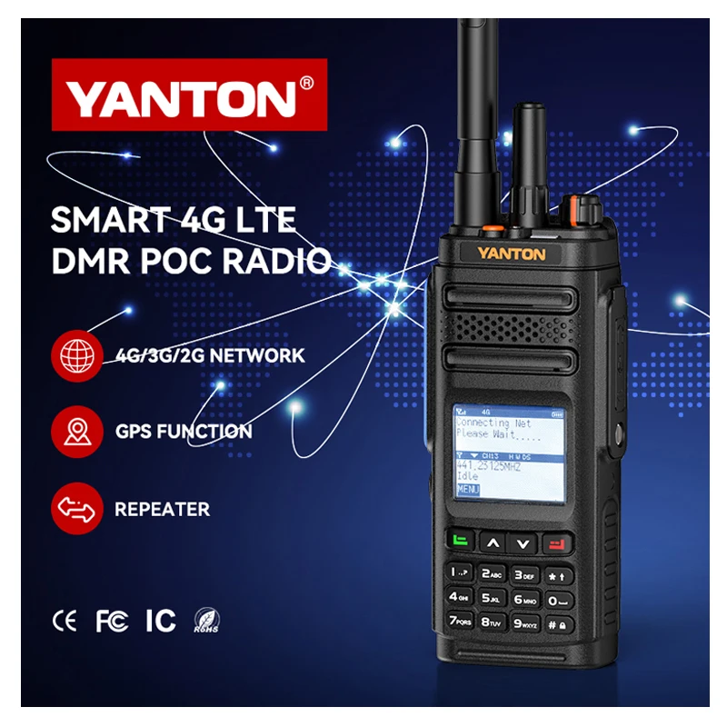 Mobile Wireless Interphone 4g Lte Two Way Radio Sim Card Phone Poc Smart With Gps DMR Digital Walkie Talkie