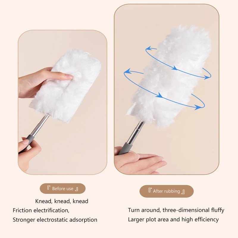 Electrostatic Anti-static Car Duster With Telescopic Handle