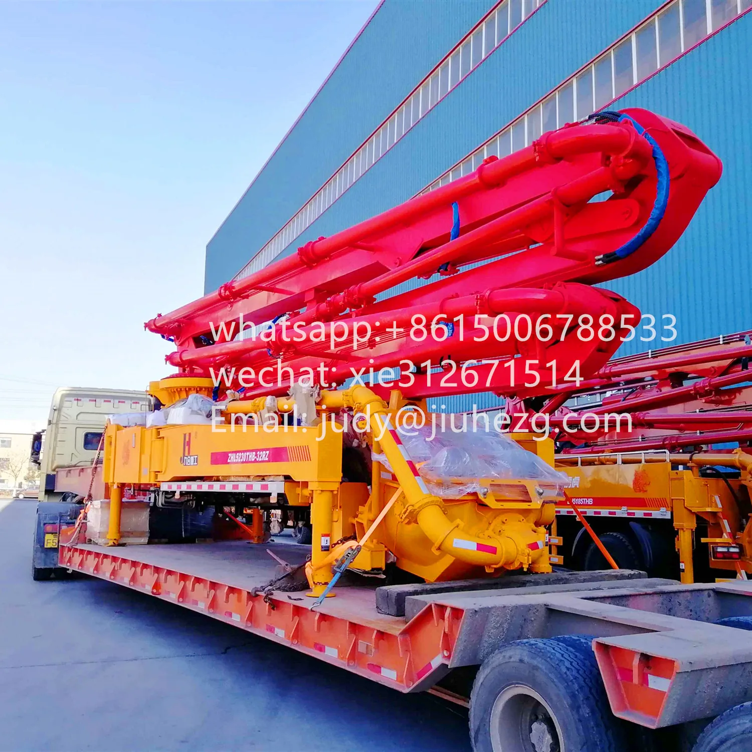 Small concrete boom pumps 21m 25m 28m 30m XCM Gconcrete pumps  Schwin g concrete pumps with boom for sale with stock good price