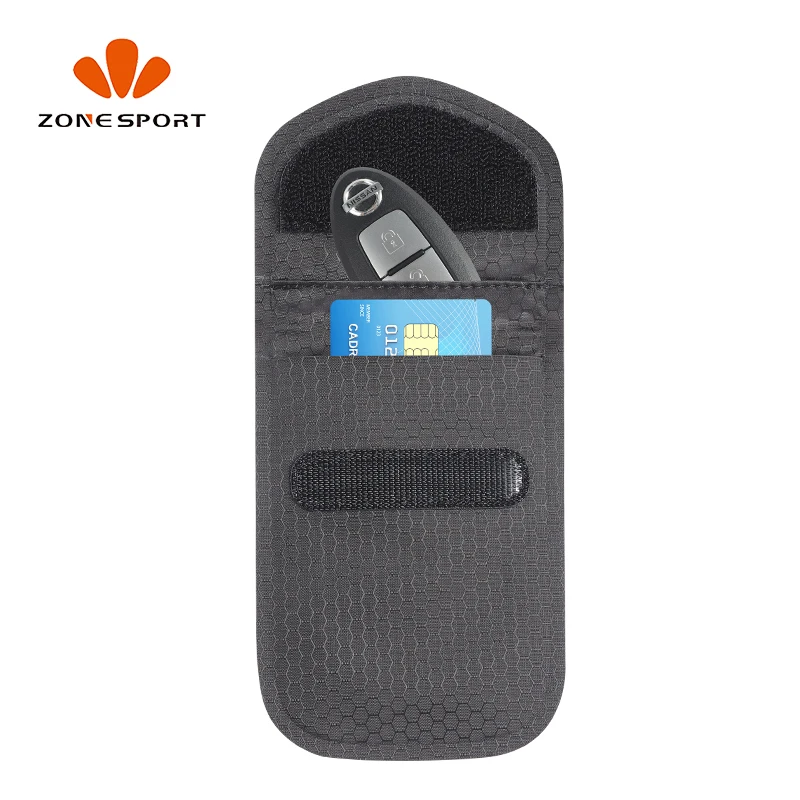 Anti-theft Two Pocket Waterproof Faraday Bag Key Fob High Quality Signal Blocker Car Key Pouch