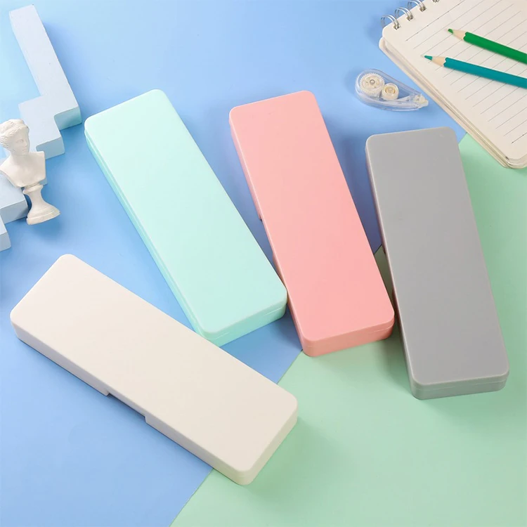 Promotional Stationery School Pencil Case Custom Frosted Transparent Clear Pp Plastic Pencil Box Case