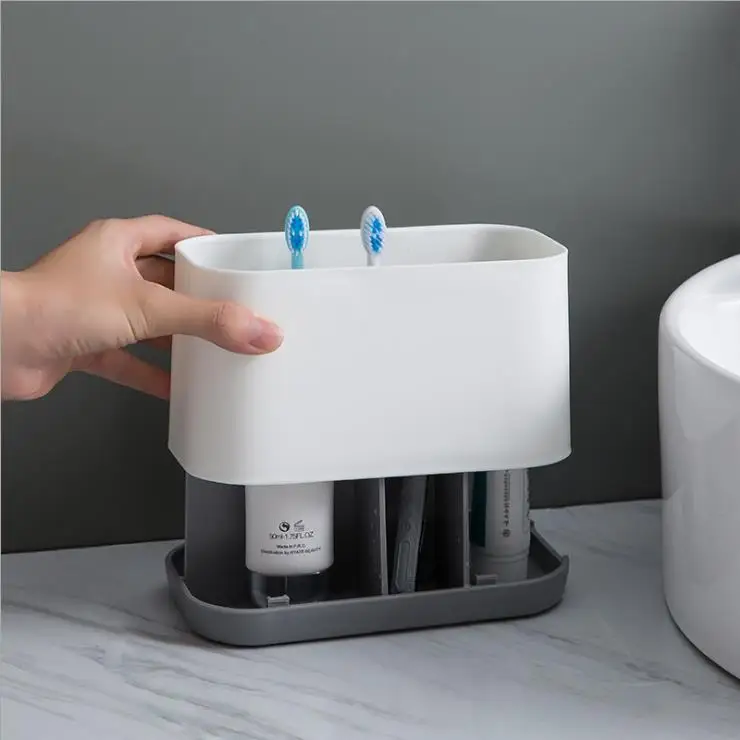 bathroom shelf debris rack Toothbrush toothpaste detachable storage rack
