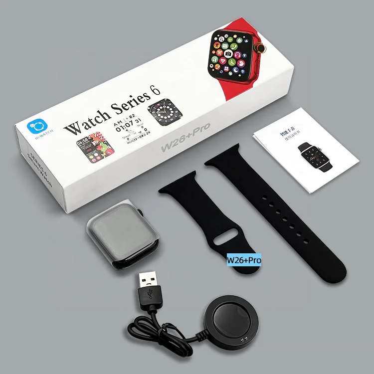 W26+Pro Smartwatch Series 6 Rotary Button 1.75 Inch Screen W26 Plus Pro IWO Smart Watch