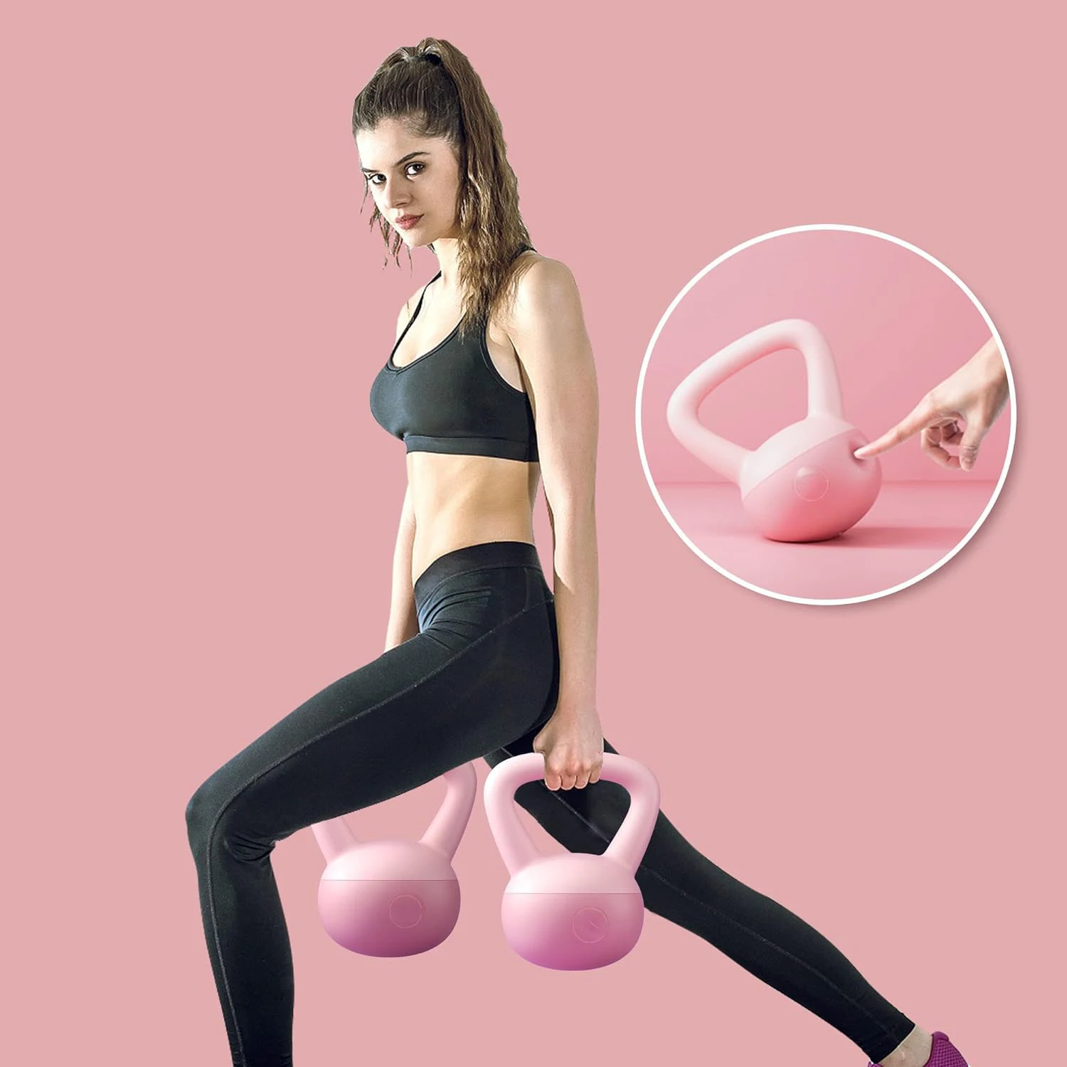 4 KG Soft Kettlebell Home Sports Equipment Women Strength Training Fitness Dumbbells with Handles