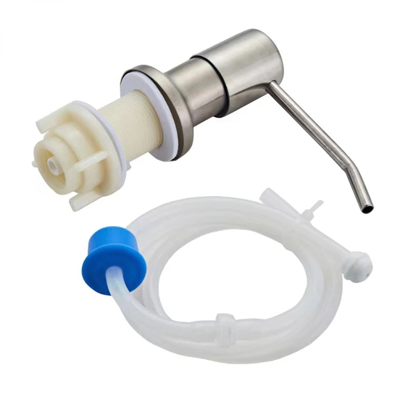 Hotel Kitchen Sink Stainless Steel Liquid Soap Dispenser Hand Sanitizer Manual Black  Soap Dispenser