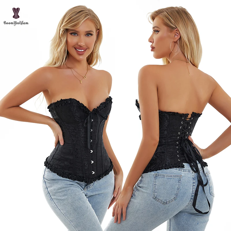 Red Black Christmas Women Intimate Clothing Bralett Corset Top Plus Size XS to XXXXXXL Body Shaping Bustier