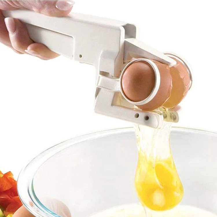 Handheld Metal Egg Separator Creativity Egg Shell Cracker for Quick and Safe Egg Opening Household Kitchen Tool