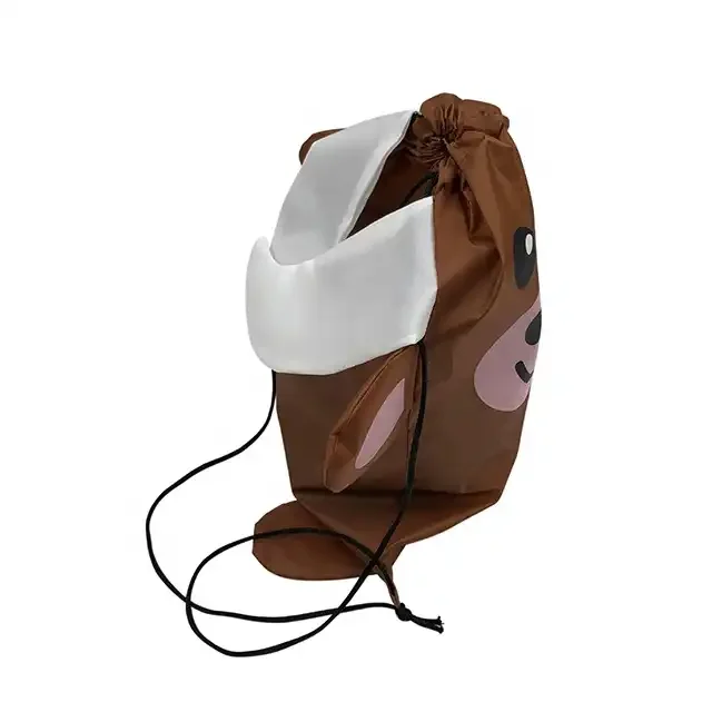 Premium Quality Animal Pattern Drawstring Backpack Ultralight Day-pack With String 420D Polyester Promotional Bags