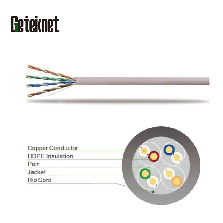 GETEKnet ethernet cable 30m 305m cat6 cable drum blue cat6 cable full copper 23 awg for outdoor indoor